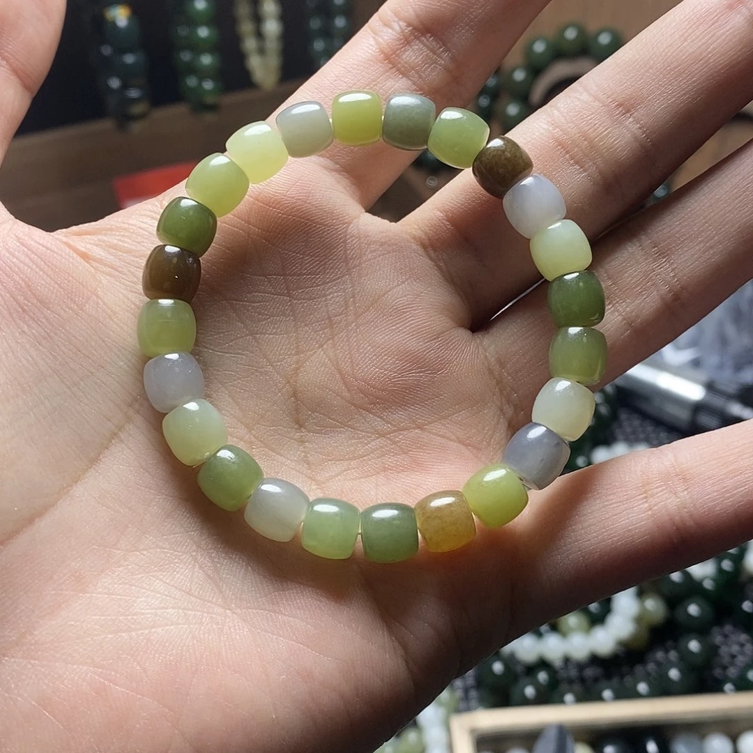 和田玉未镶嵌手串7