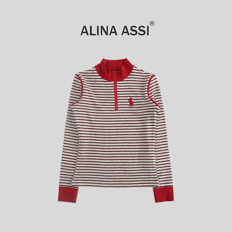 【啊叶】2025秋季新款T恤百搭休闲长袖上衣YMO982