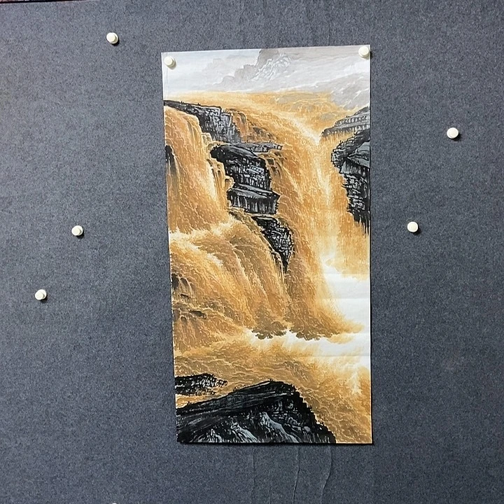 国画四尺黄河一幅