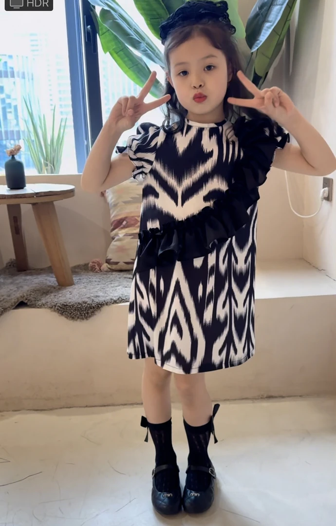 女童艾特莱斯连衣裙裙子时尚夏季