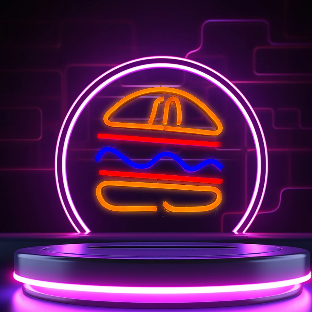 霓虹灯发光字定制LED婚礼手举牌logo酒吧火锅烤肉烧烤字房间电竞