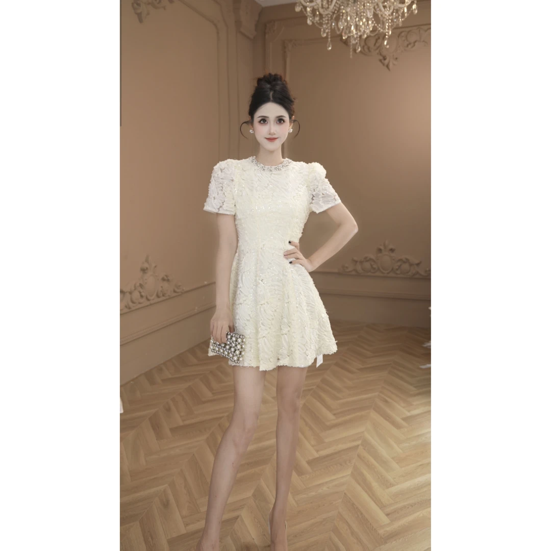 【柒老板定制】设计感显瘦气质复古小众中式小个子连衣裙21681