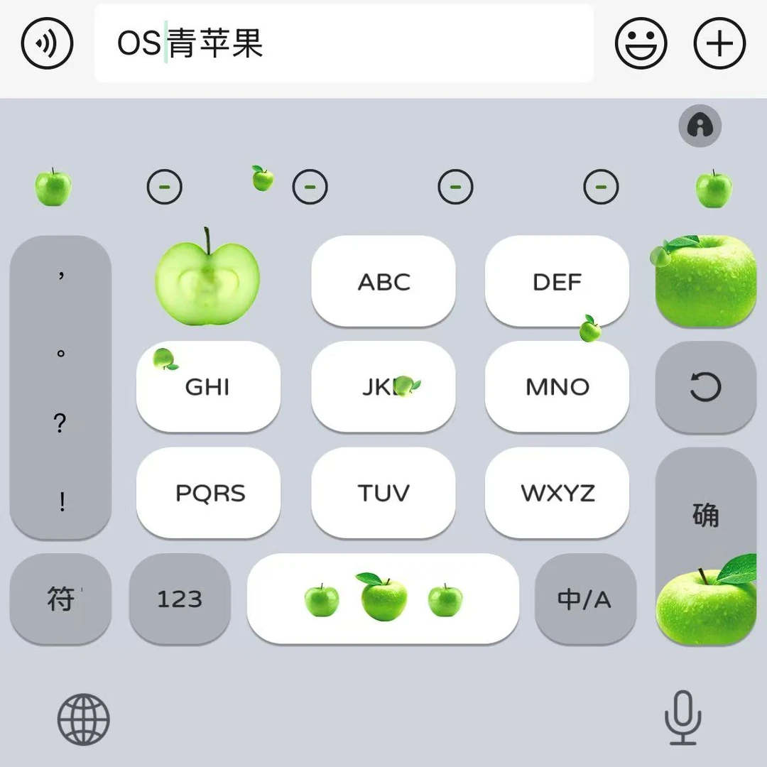 OS青苹果｜百度输入法苹果安卓键盘皮肤办公配件美化包