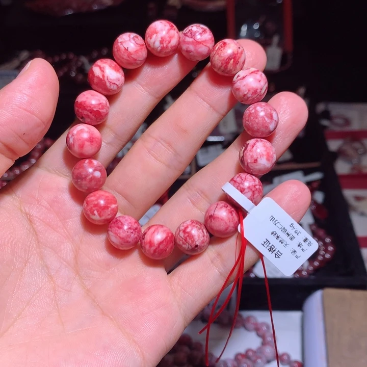 天然辰砂原石手串卡11