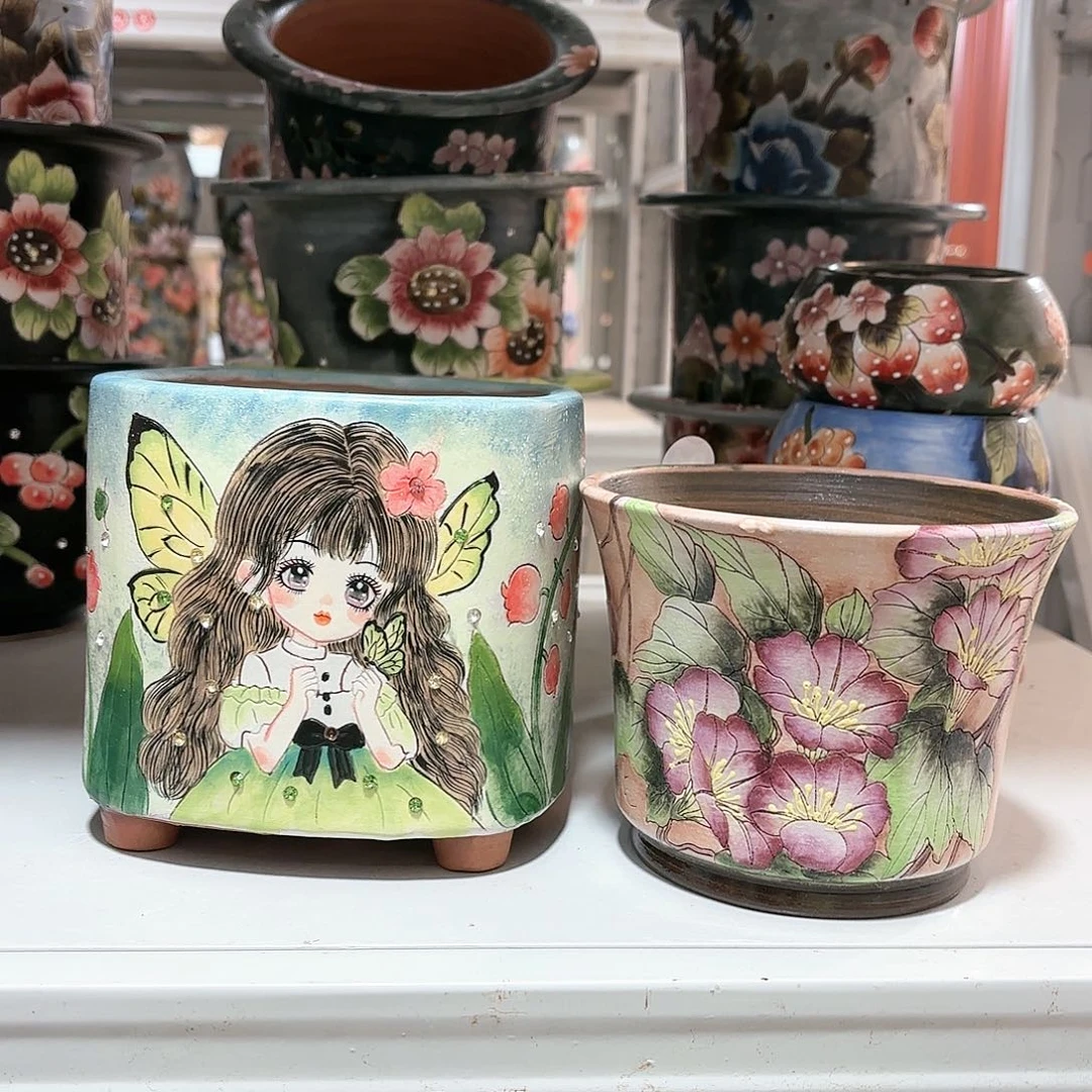 紫砂花盆蜗****牛手工花盆默认微瑕微瑕