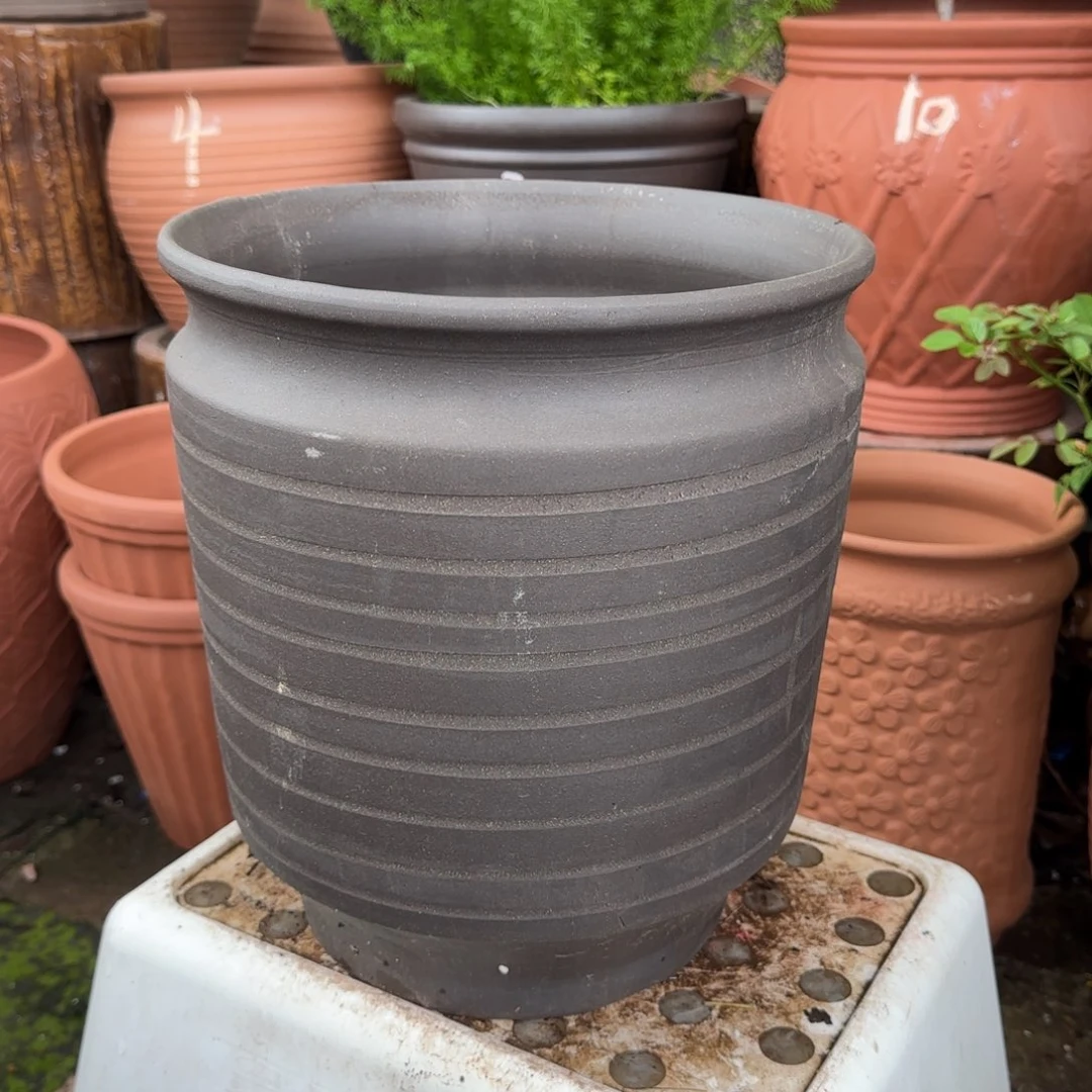 紫砂花盆口25高30宜兴紫砂