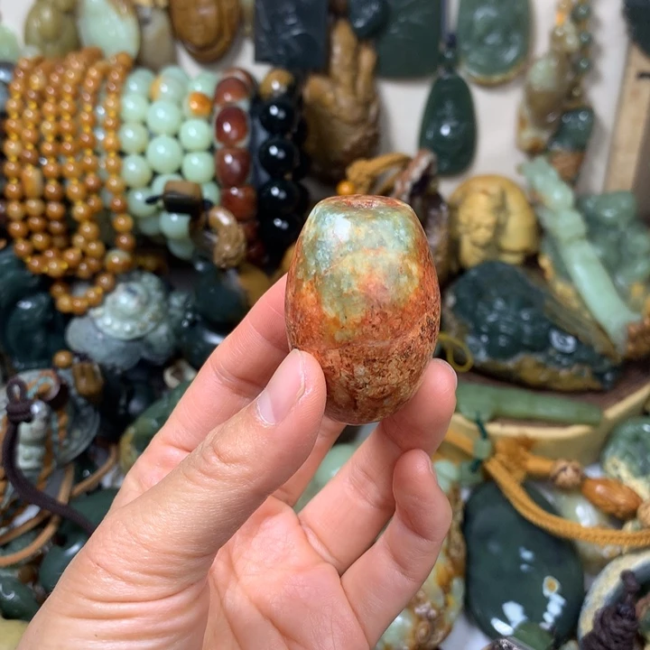 岫岩河磨玉（透闪石质玉）未镶嵌把件