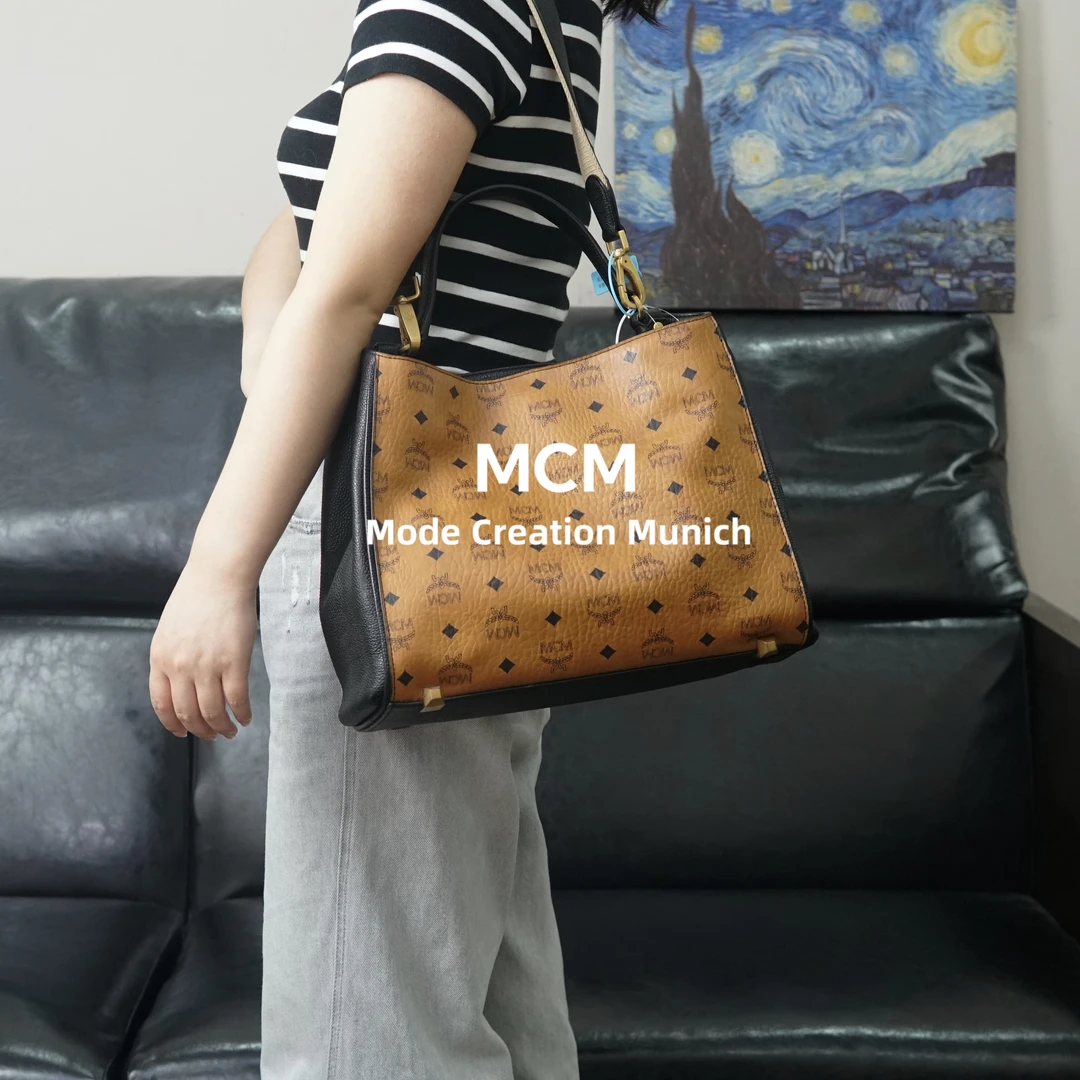 95新 MCM 干邑色单肩包/EE05628038/8038