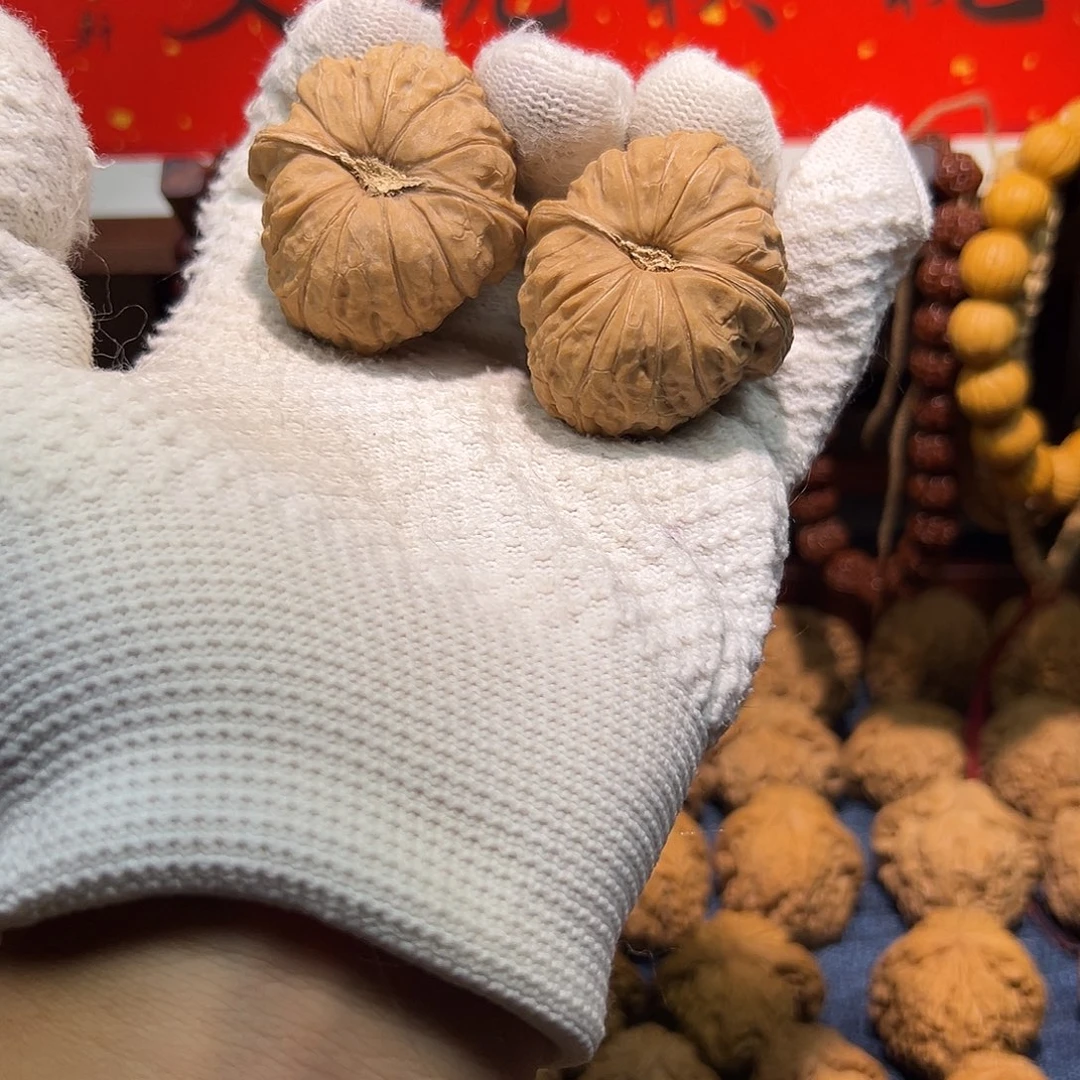 文玩核桃吊坠41荷叶凹底南瓜墩，皮质骨质特别棒