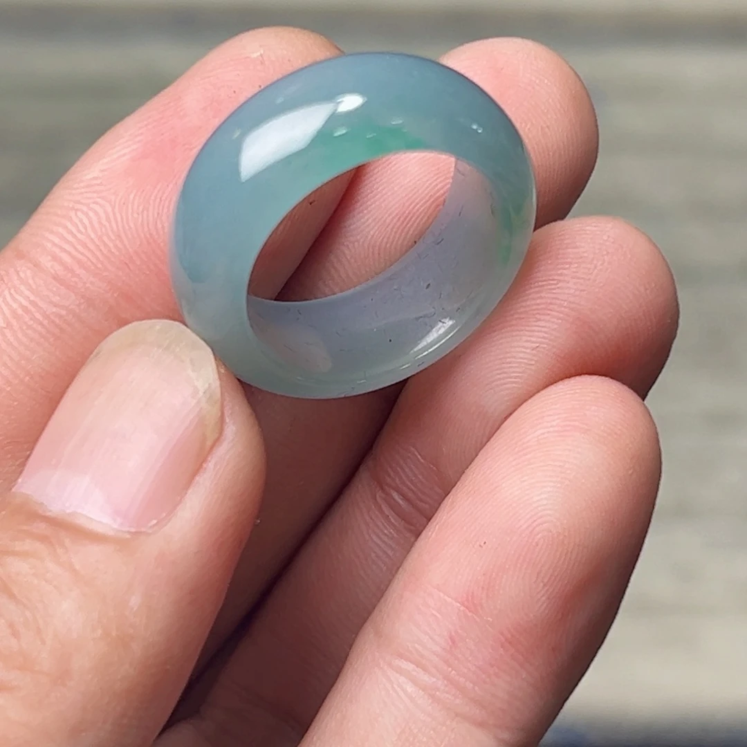 定制翡翠未镶嵌圈口22号