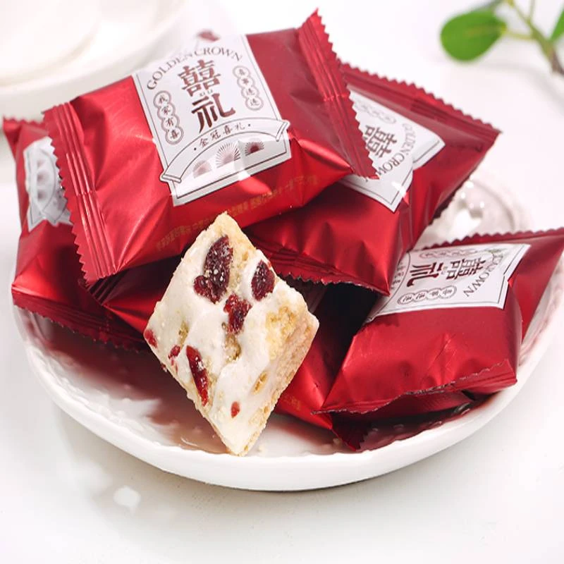 金冠喜礼雪享酥蔓越莓奶芙雪花酥结婚喜糖满月伴手礼儿童年货零食