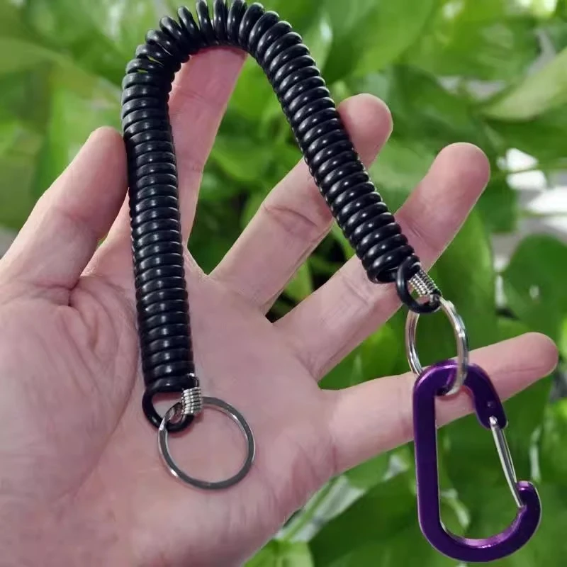 失手绳弹簧伸缩自动收缩垂钓装备夹线钓鱼绳防绳户外渔具装备批发