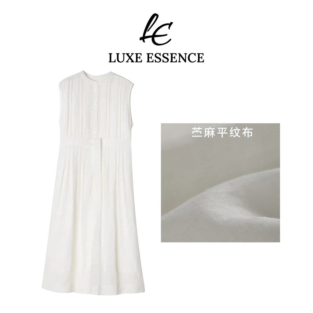 Z禾家纯白无袖系带连衣裙｜ 诗意白，穿出东方骨相美