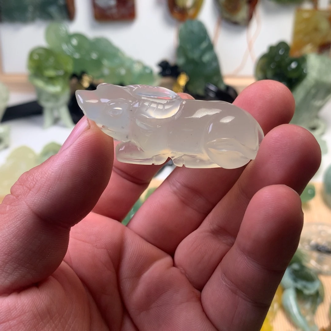 岫玉未镶嵌岫玉手把件