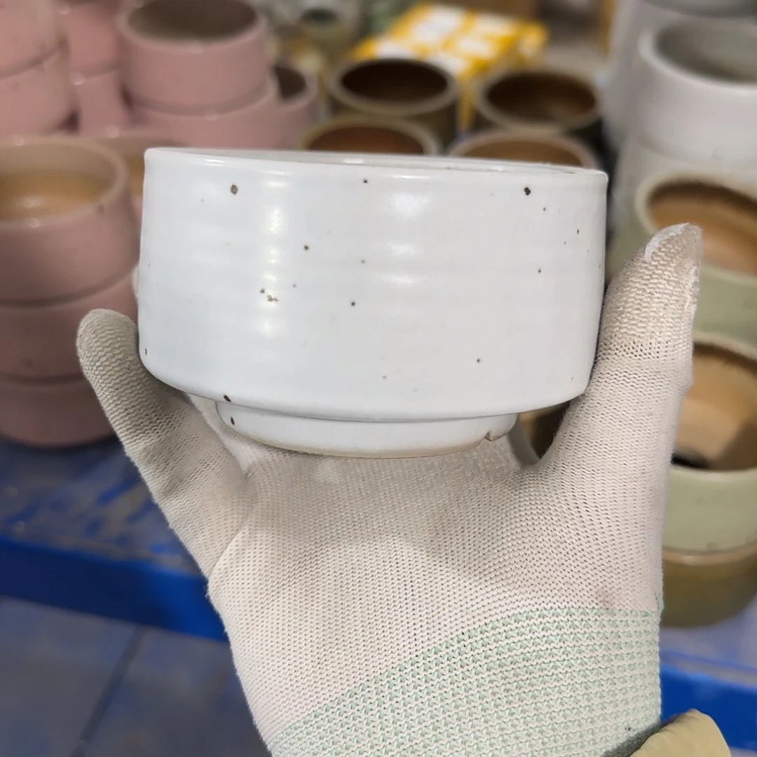 瓷片景德镇手工花盆