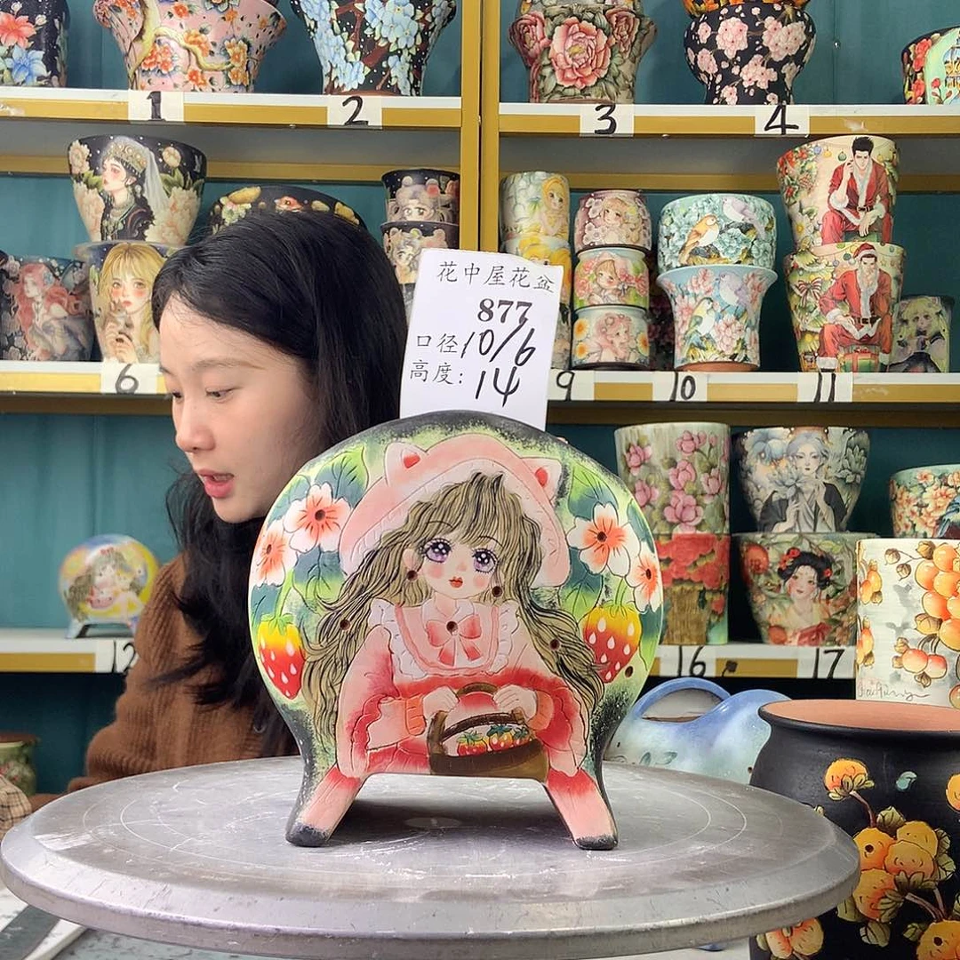 陶景德镇手工花盆877