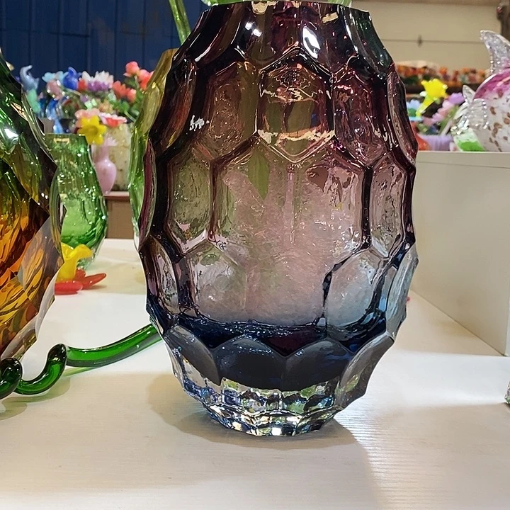 水晶花瓶高30厘米口径7厘米