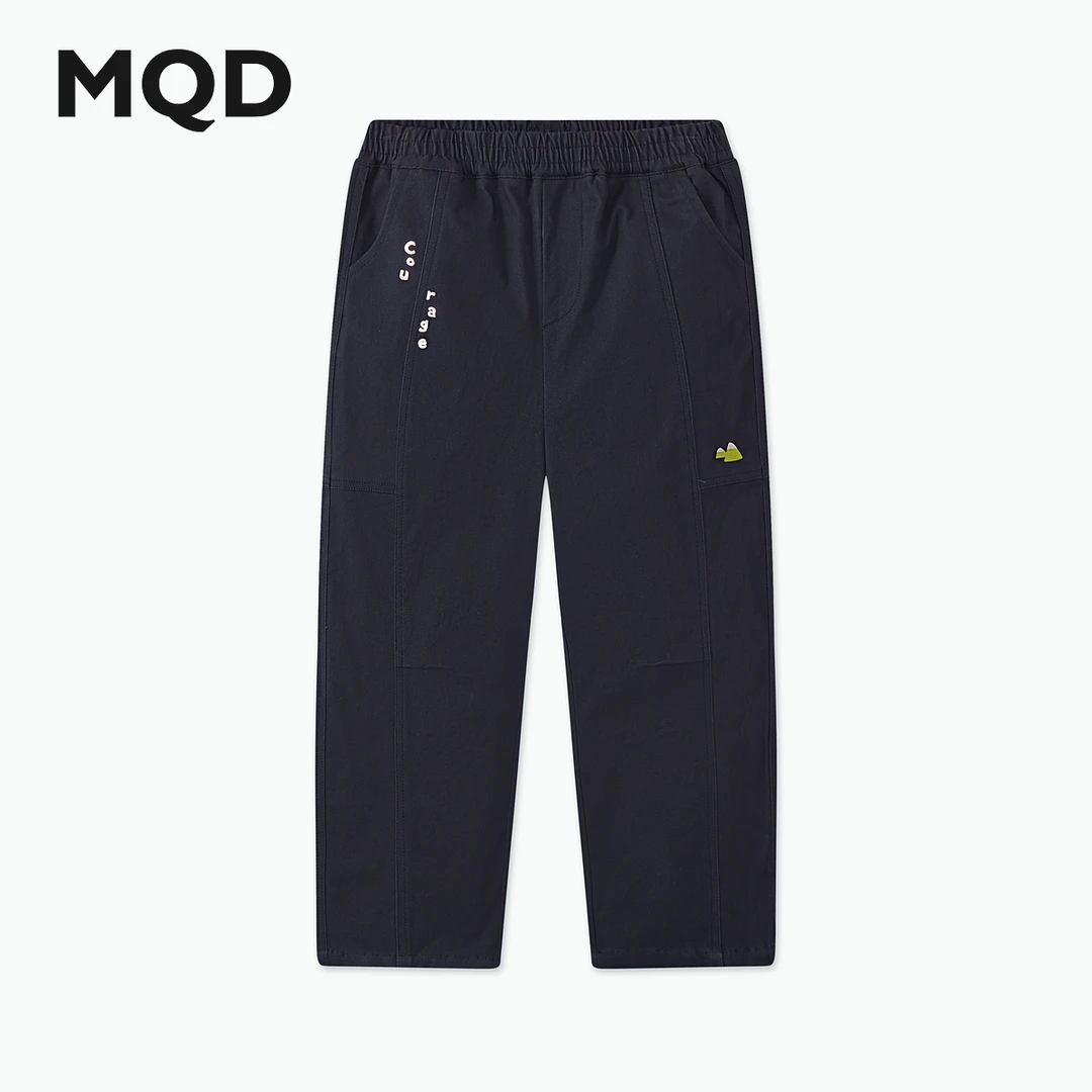 MQD男童25秋新款学院风宽松直筒裤梭织亲肤休闲裤长裤9653W1559