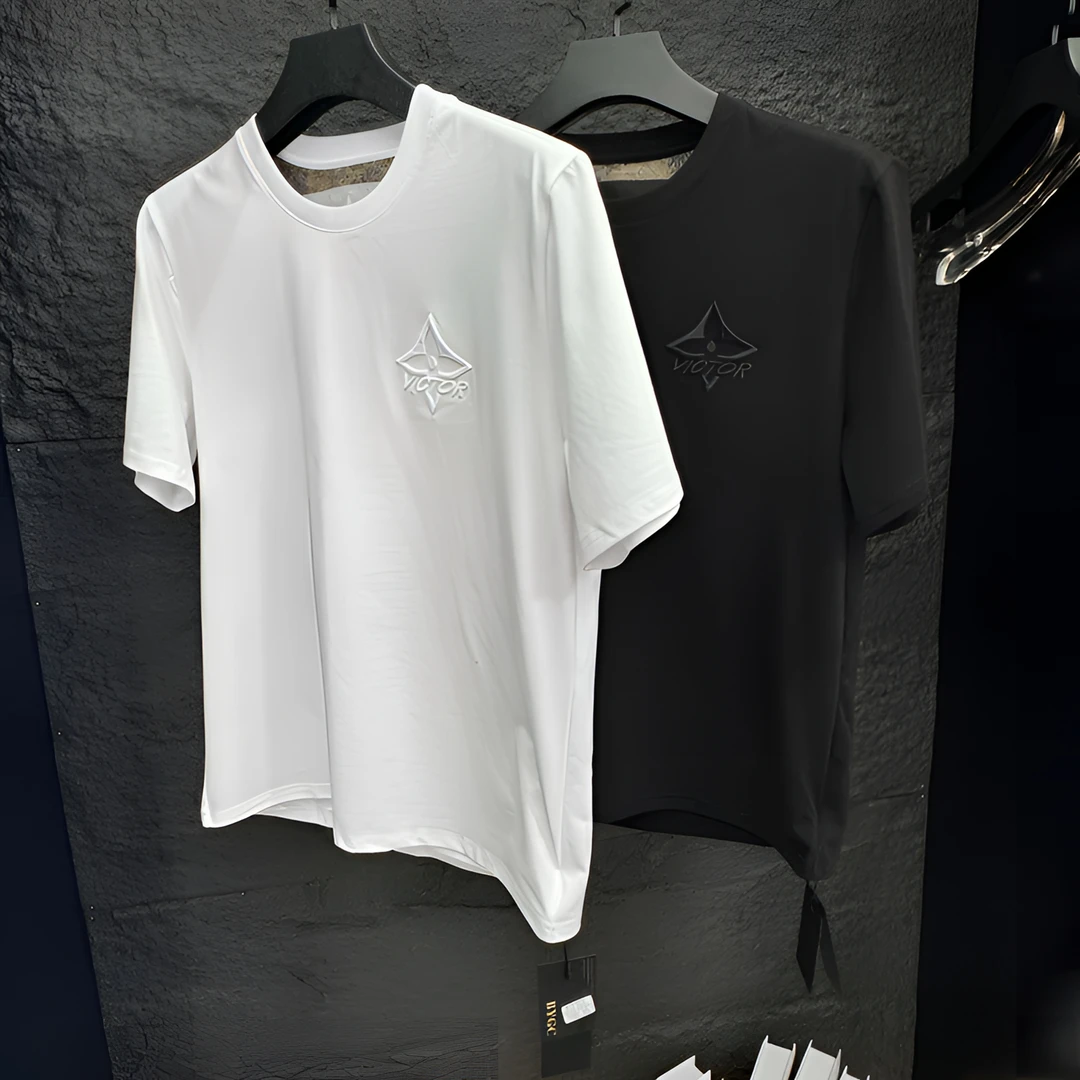 【小二】潮牌2025年新款男士重磅短袖T恤夏季圆领百搭休闲3726