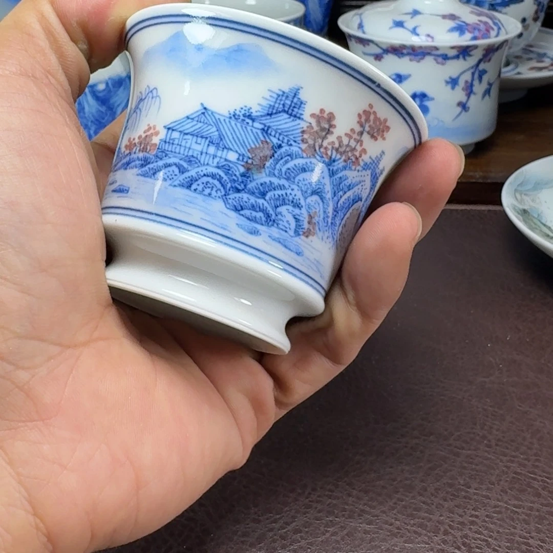 川***寨瓷片当代景德镇陶瓷手绘茶具