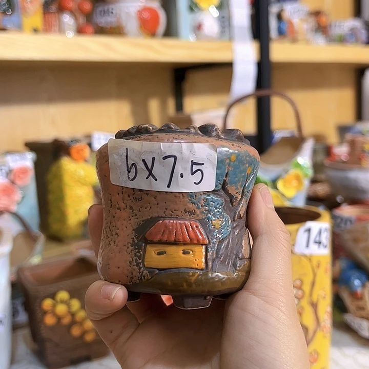 陶瓷多肉花盆满15包邮