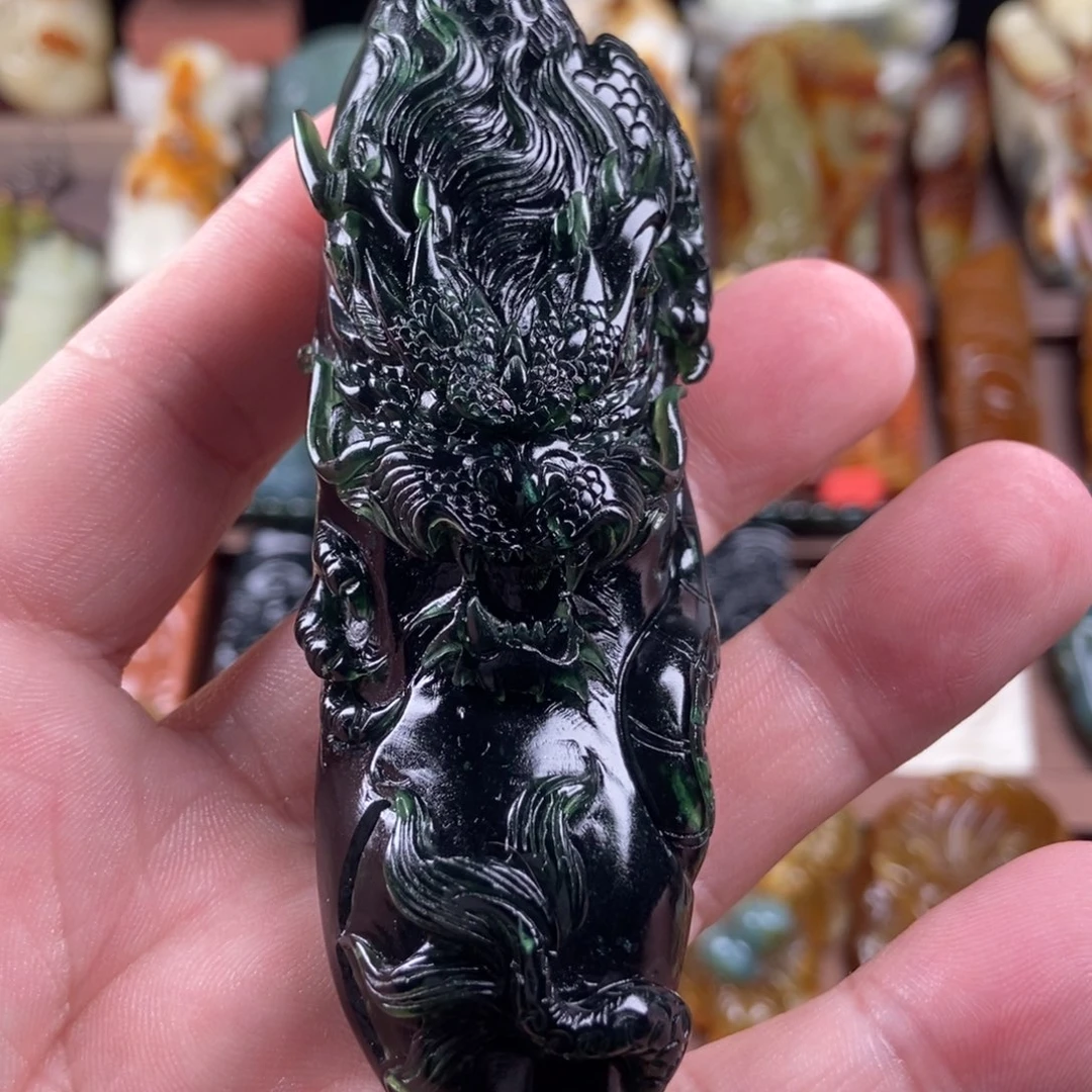 未镶嵌岫玉手把件