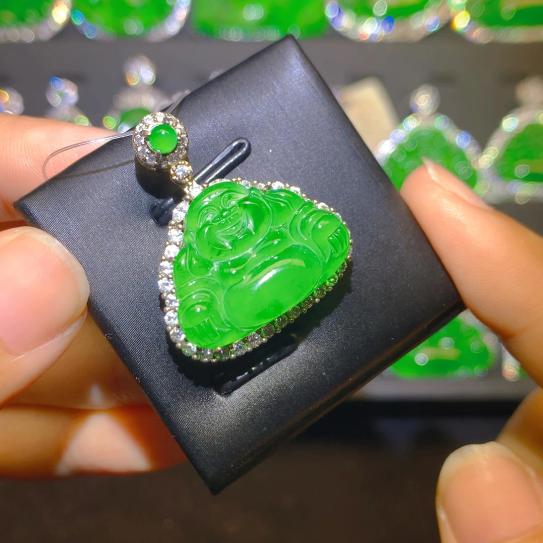 翡翠银S925镶嵌颈饰