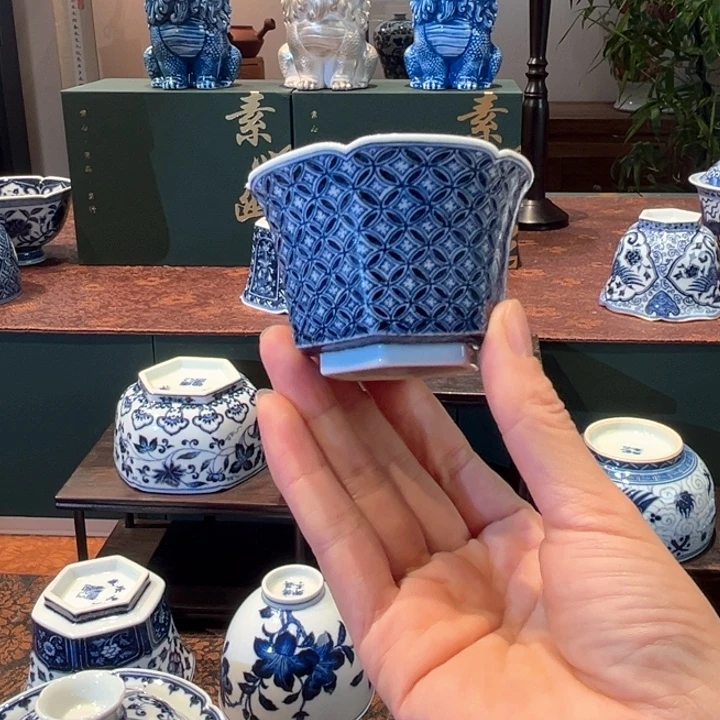 素心幽茗柴窑花口杯