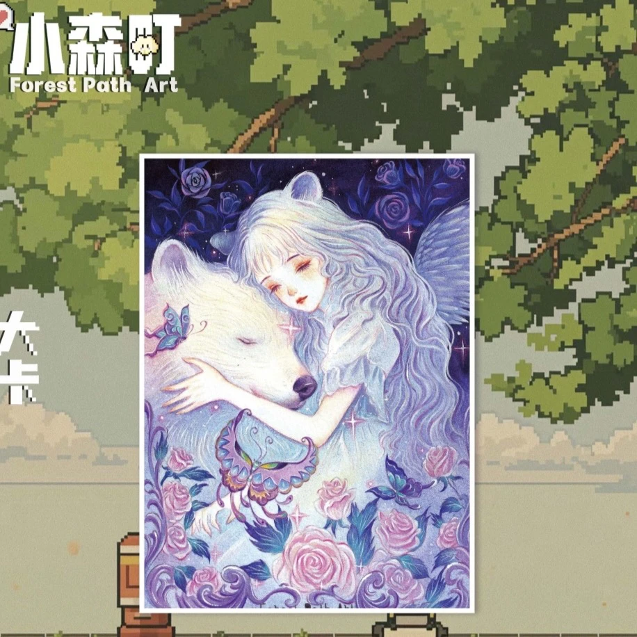 TaoTao-｜《小森町》手绘卡盲盒系列（代拆不退不换）