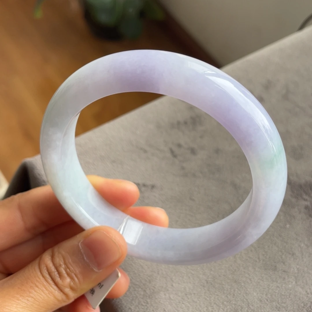 翡翠未镶嵌手镯紫罗兰