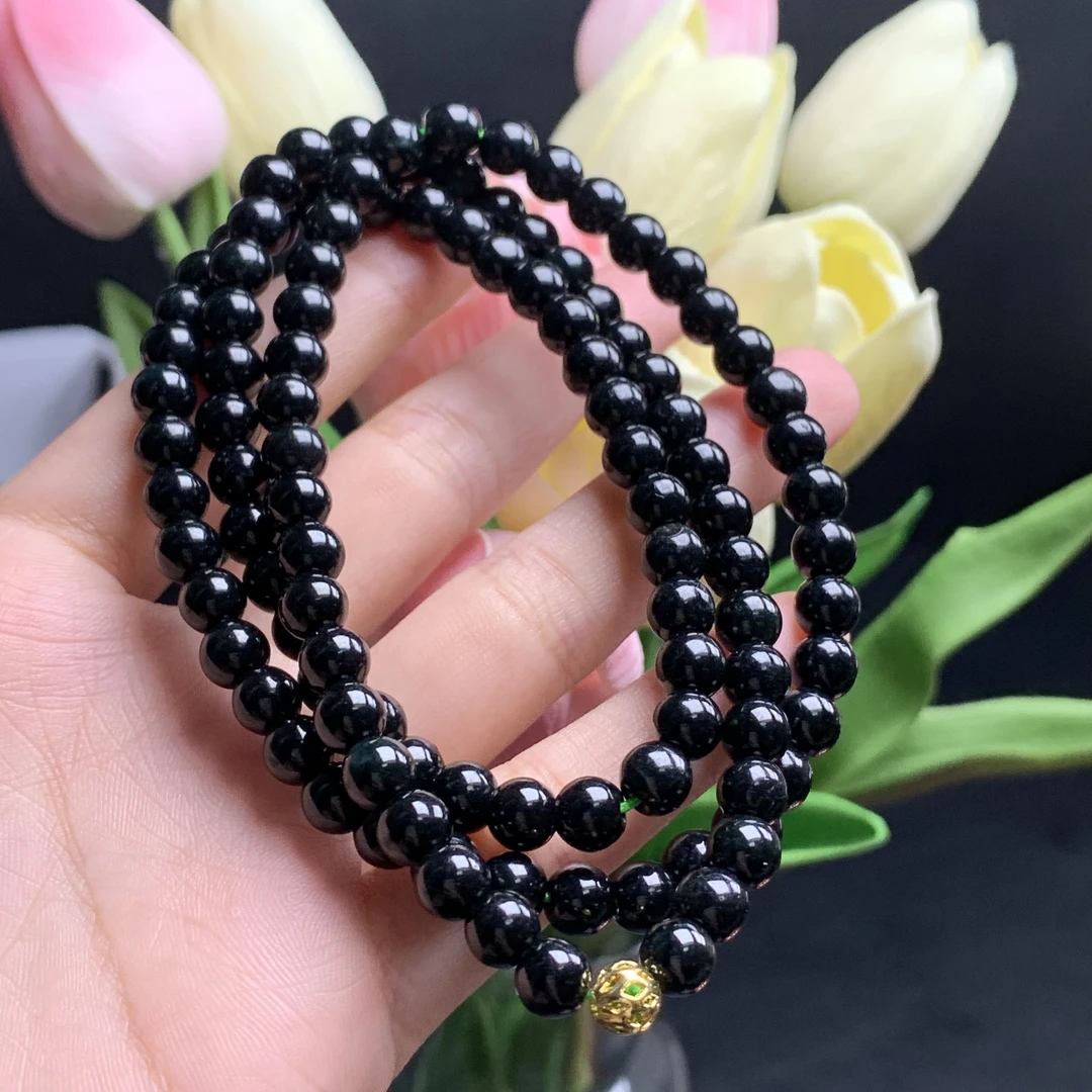 （玉秀缘珠宝）墨翠款项链手链毛衣链