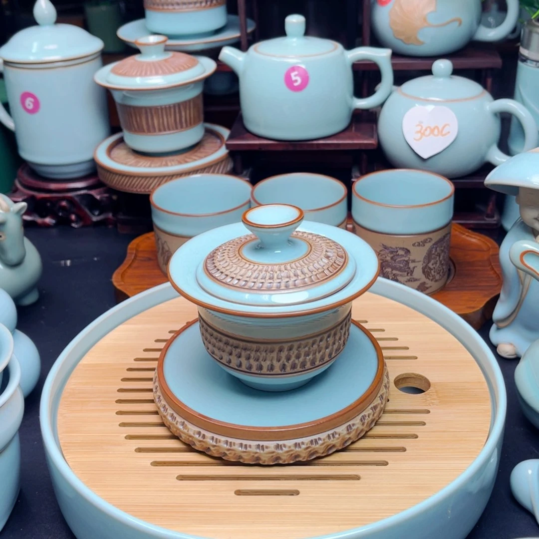 【闪购商品】汝州单壶，壶，天青，好品