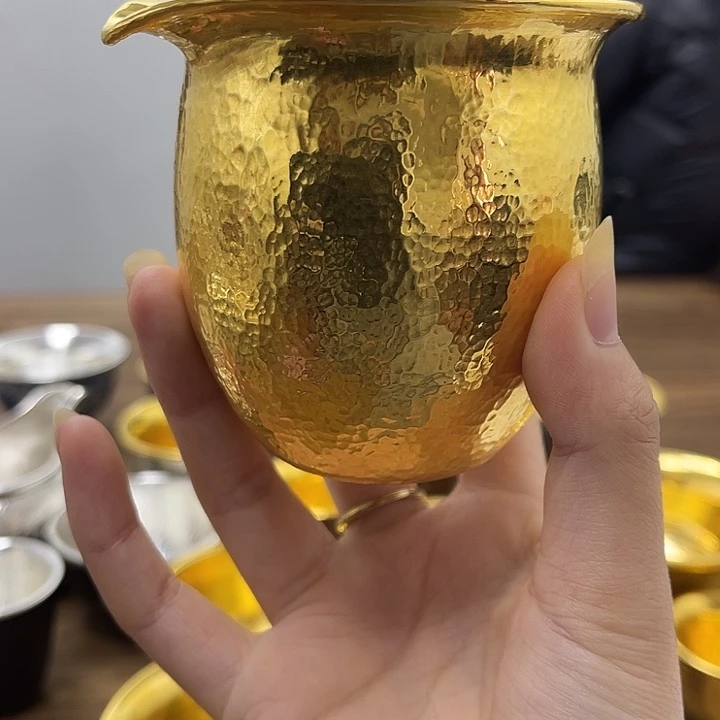 李小鹤里外金足金8克公道杯200毫升