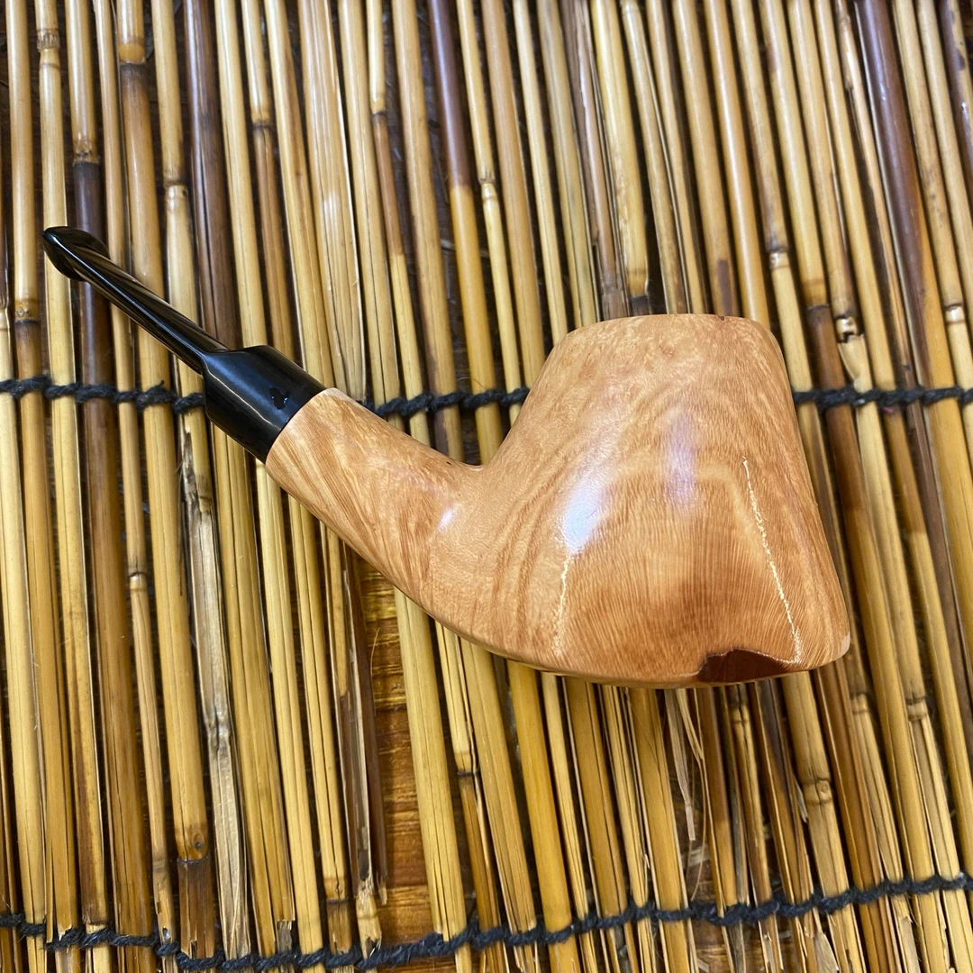 原木色手工石楠根瘤烟斗 火山 有沙眼