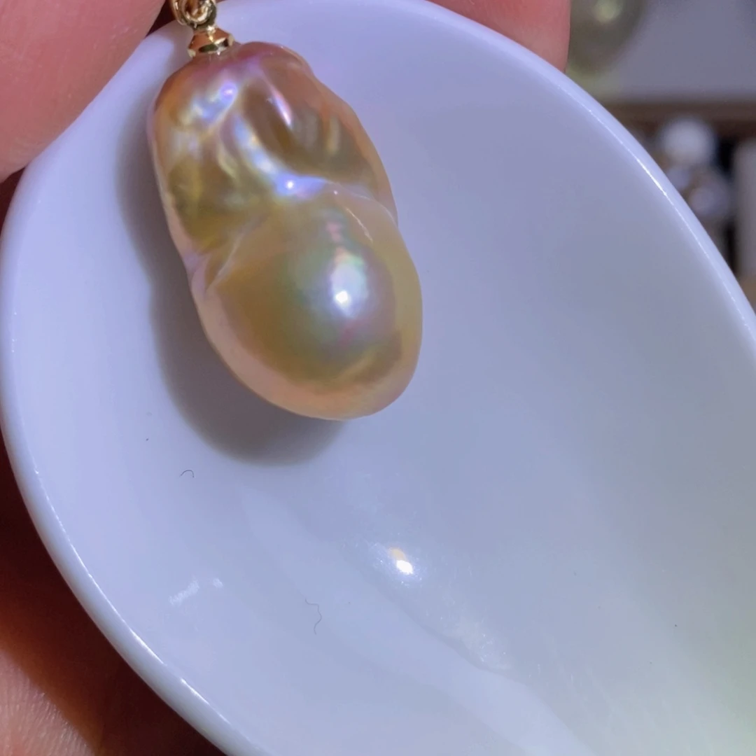 银S925镶嵌天然淡水珍珠淡水珍珠