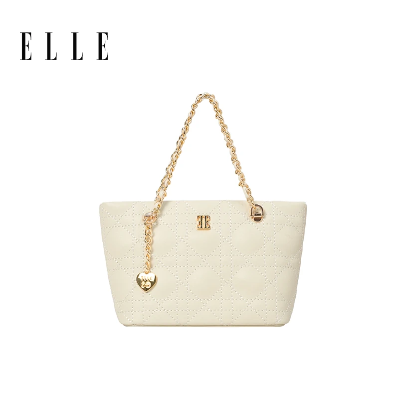 ELLE25年春夏新款限定百搭链条真皮斜挎包24837