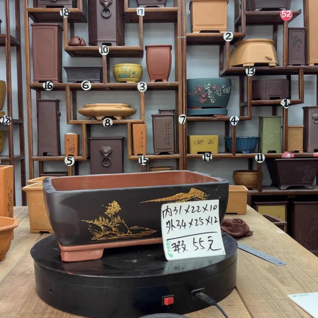 紫砂花盆微瑕放漏