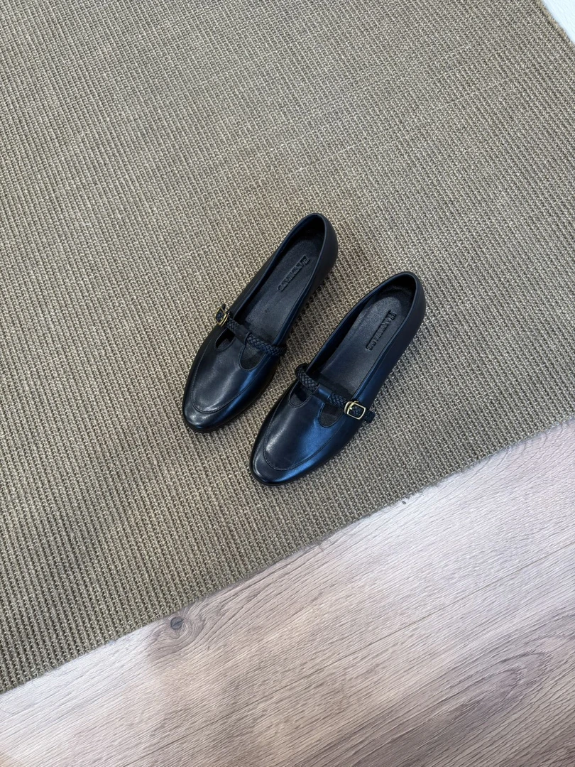 半坊手工女鞋|34-40|3.5cm|方头圆头英伦乐福鞋秋季粗跟单鞋中跟