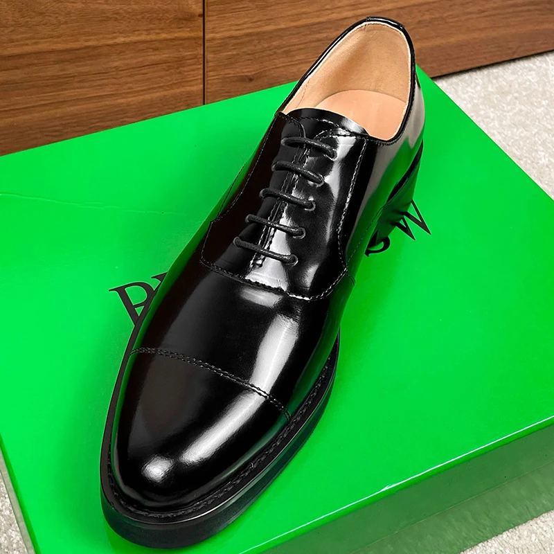 日本男士T29B内增高皮鞋男三接头结婚新郎皮鞋小个子8CM厚底通勤