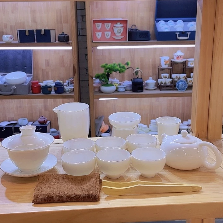 纯白羊脂玉套装套装