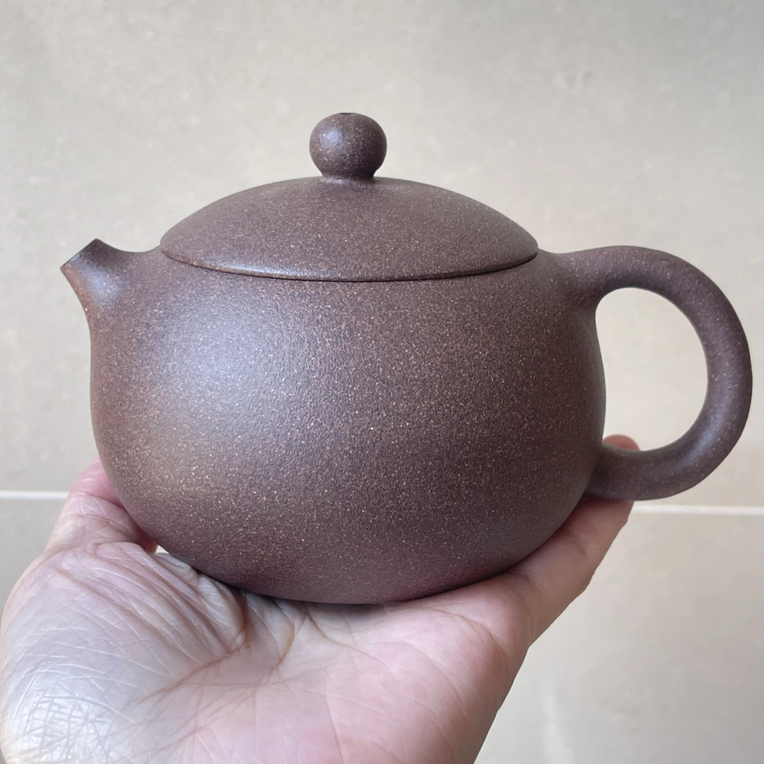 宜兴正品紫砂壶黄龙山原矿共生矿老料西施壶248cc精工半手高温烧