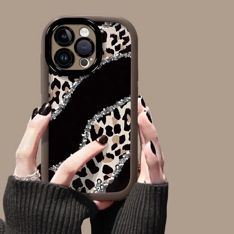 奢华豹纹适用苹果16promax手机壳新款iPhone16pro高级15promax防