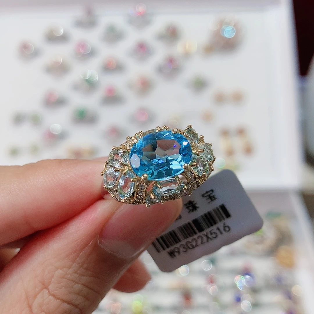 碧玺戒指戒指银S925镶嵌