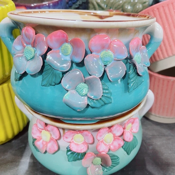 多肉陶瓷花盆满10元包邮