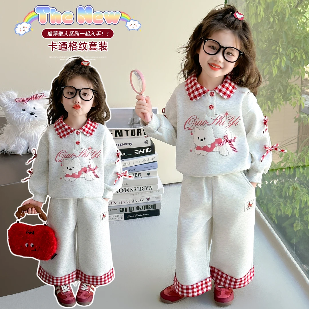 女童套装洋气运动儿童polo卫衣裤子休闲两件套小女孩宝宝春秋装潮