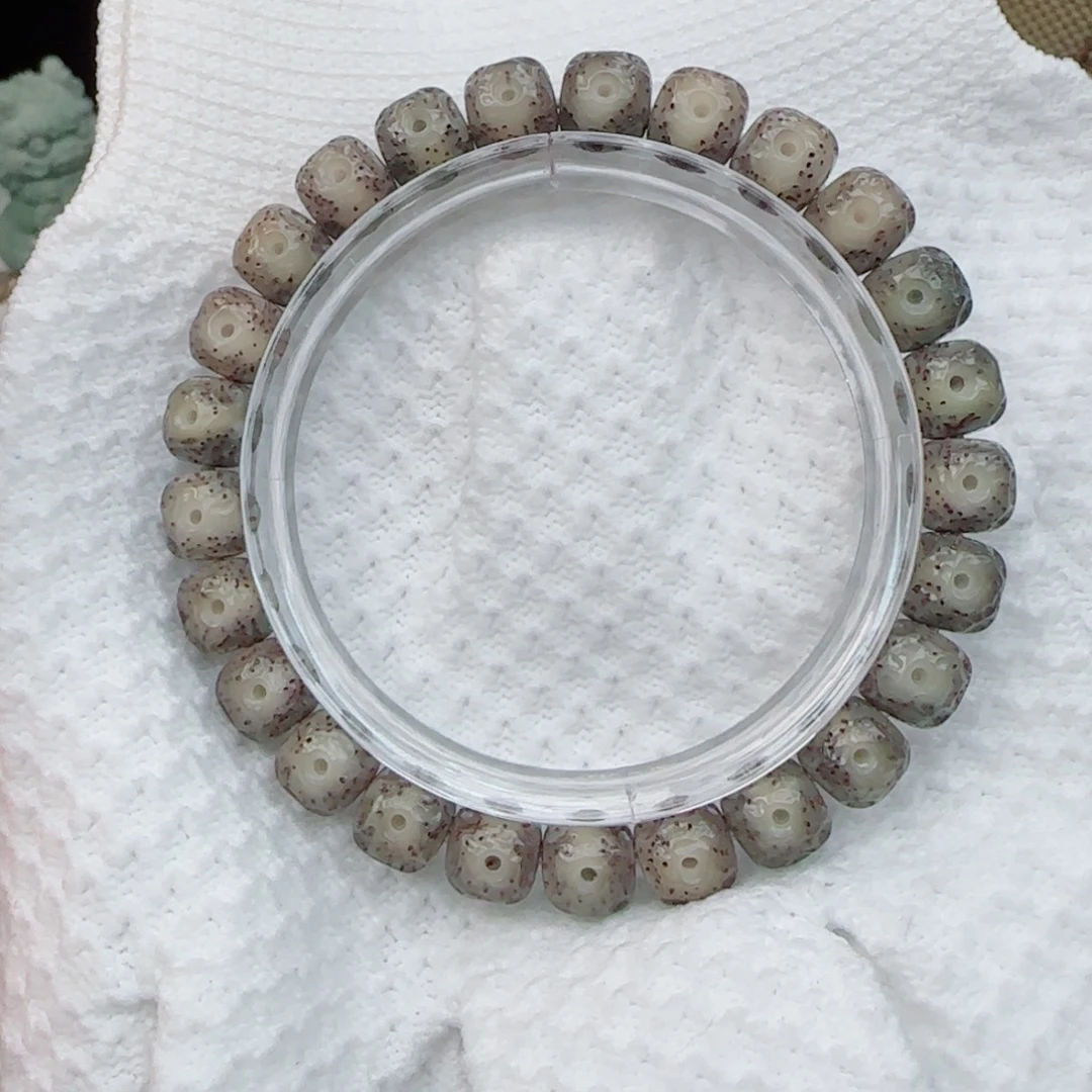 星月菩提手串冰糖玻璃体精工空啄