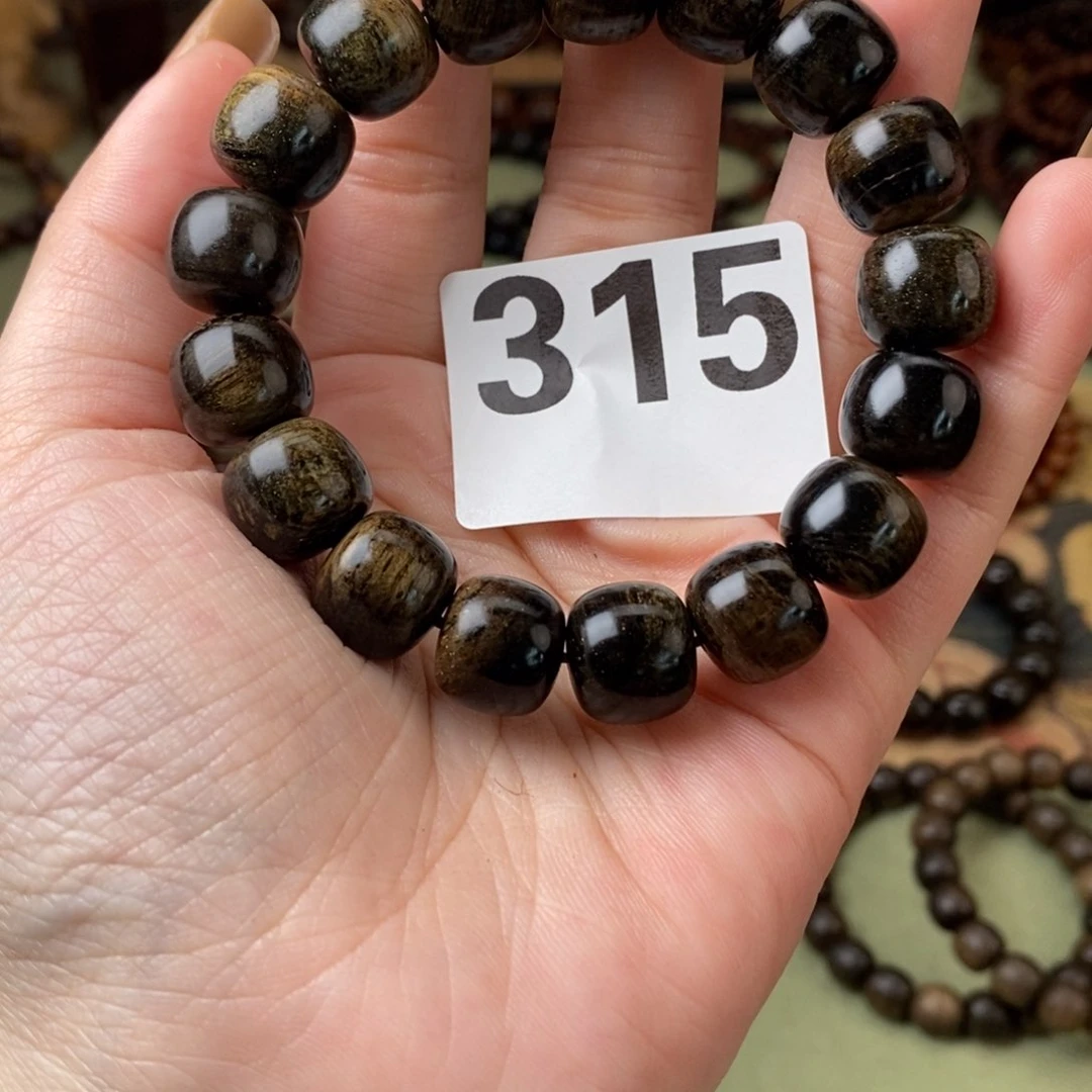 贡木手串/手链艾*谁1213墨绿山水315