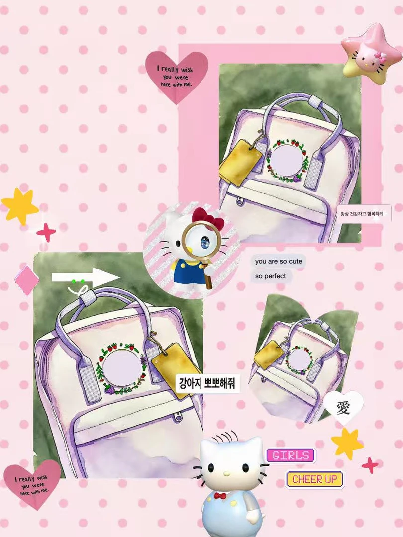 ④美式高颜值校园户外旅行双肩包超吸睛【狐狐纯元版】颜色齐全！