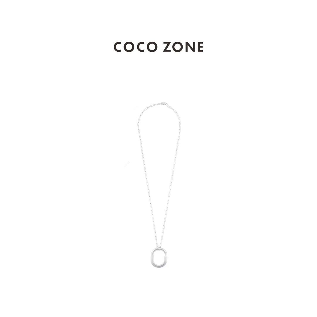 铜项链 COCO ZONE 刘一一 时尚设计感椭圆形气质项链CC2D2479