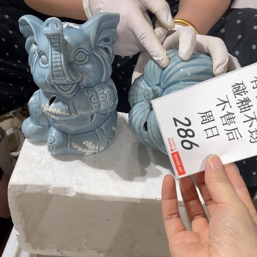 【闪购商品】炉双***驴陶瓷摆件瑕疵特卖